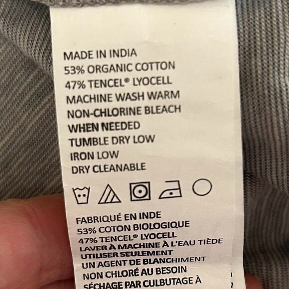 NWT Prana Light Gray Chez Tee aztec tribal oversized med - Picture 3 of 9